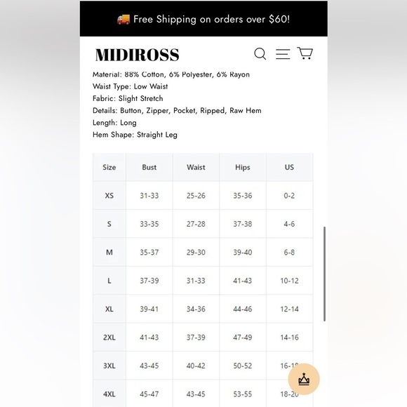 Midiross Women's Ripped Low Waist Straight Leg Jeans Denim 2XL plus size new - Picture 3 of 3